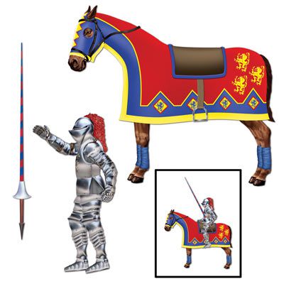 Jouster Knight Jointed Cutout Wall Decoration 82cm Set Of 3