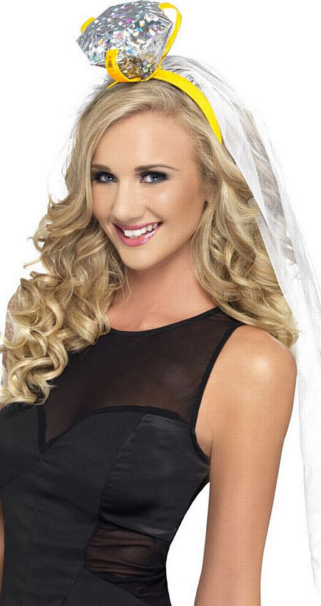 Click to view product details and reviews for Hen Night Ring Headband With Veil.