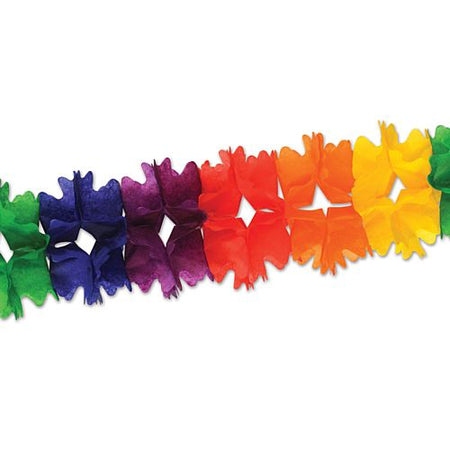 Click to view product details and reviews for Giant Rainbow Tissue Garland 44m.