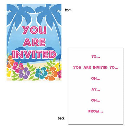 Click to view product details and reviews for Island Party Themed Invites Pack Of 8.