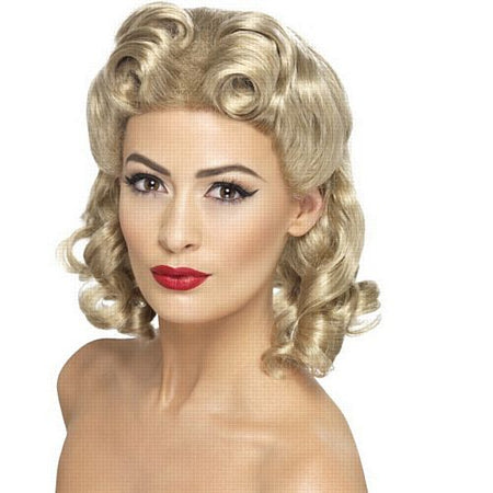 Click to view product details and reviews for 1940s Blonde Sweetheart Wig.