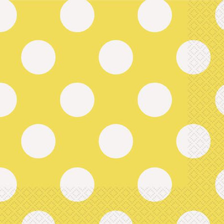 Click to view product details and reviews for Yellow Dots Napkins Pack Of 16.