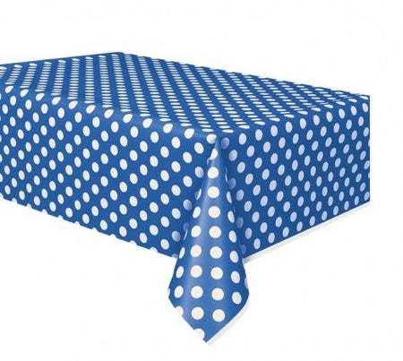 Click to view product details and reviews for Blue Dots Tablecloth 137cm X 274cm.