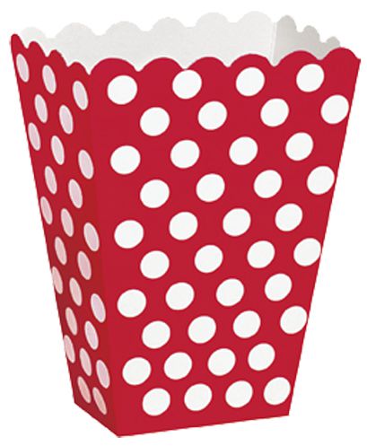 Red Dots Treat Boxes Pack Of 8