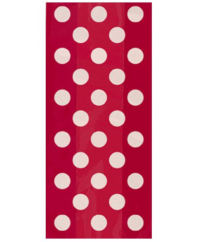 Red Dots Cello Bags Pack Of 20