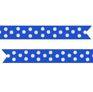 Click to view product details and reviews for Polka Dot Printed Ribbon Royal Blue 25mm Per Metre.