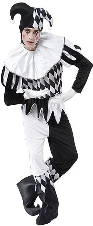 Mens Harlequin Clown Costume