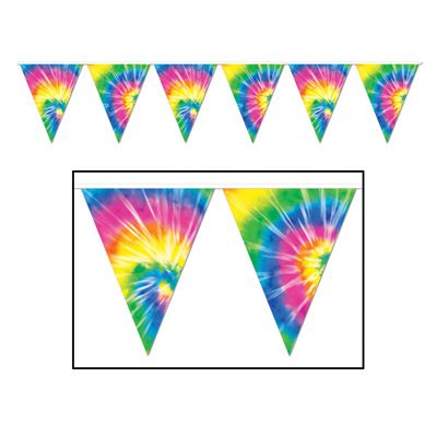 Tie Dyed All Weather Flag Bunting 37m 12 12 Flags