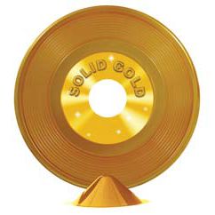 Click to view product details and reviews for Gold Plastic Record Centrepiece 229cm.