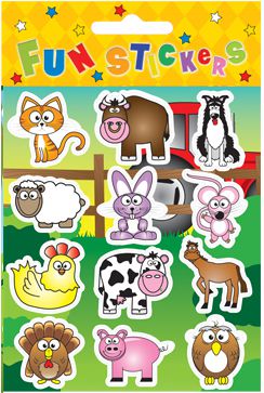 Farm Stickers Assorted 115cm Sheet Sheet Of 12