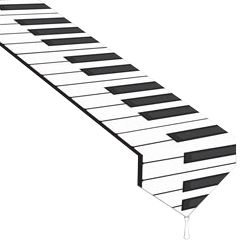 Click to view product details and reviews for Printed Piano Keyboard Paper Table Runner 183m.