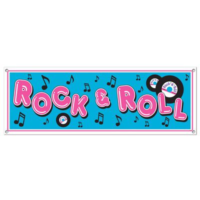 Rock Roll Sign Banner 152m