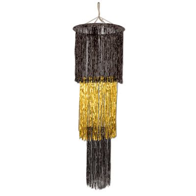 Click to view product details and reviews for Black Gold 3 Tier Shimmering Chandelier 122m.