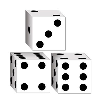 Dice Favor Boxes 83cm Pack Of 3