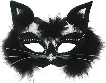 Click to view product details and reviews for Fluffy Black Transparent Cat Mask.