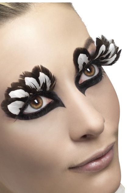 Click to view product details and reviews for Brown And White Feather Eyelashes.