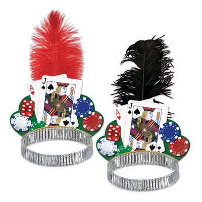 Casino Night Tiaras Assorted Colours Each