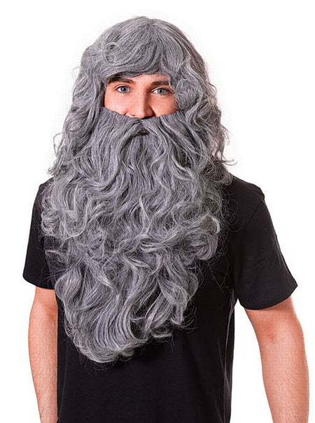 Click to view product details and reviews for Grey Wizard Wig And Beard.