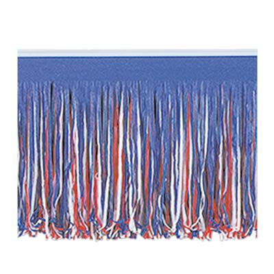 Red White Blue 6 Ply Tissue Fringe Drape 305m