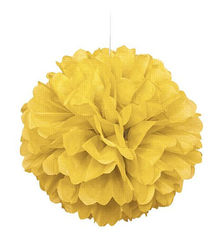 Yellow Pom Pom Value Tissue Decoration 40cm