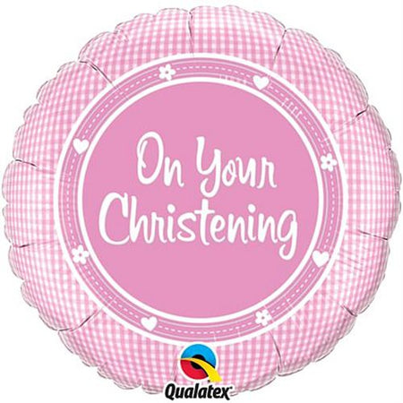 Click to view product details and reviews for On Your Christening Girl Qualatex Foil Balloon 457cm.