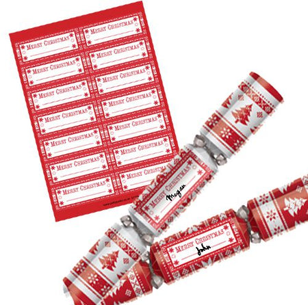 Click to view product details and reviews for Nordic Personalised Christmas Cracker Labels Sheet Of 14.