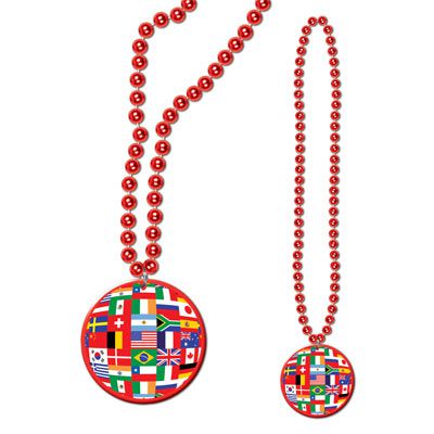 Click to view product details and reviews for Beads With International Flag Medallion 838cm.