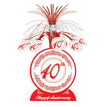 Click to view product details and reviews for 40th Anniversary Centrepiece 35cm.