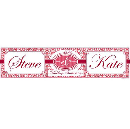 Ruby Anniversary Personalised Banner 12m