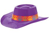 Click to view product details and reviews for 60s Feeling Groovy Cowboy Hat Purple.