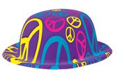Click to view product details and reviews for 60s Feeling Groovy Peace Bowler Hat.