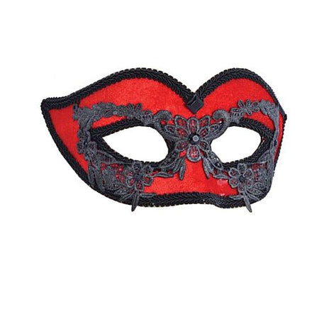 Click to view product details and reviews for Red Floral Design Mask Glasses Style.