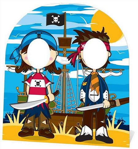 Child Sized Pirate Friends Stand In 12m