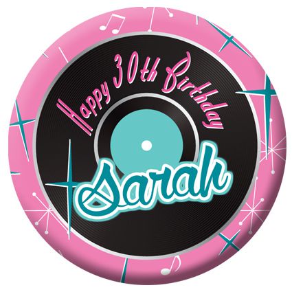 Click to view product details and reviews for Personalised 1950s Themed Badge 58mm Each.