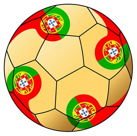 Portugal Football Stickers 5cm Sheet Of 15