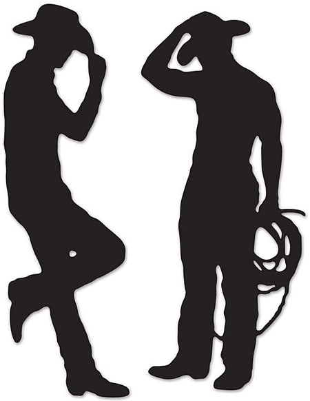 Cowboy Silhouettes Pack Of 2