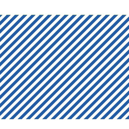 Stripe Blue Paper Table Runner 120cm X 30cm