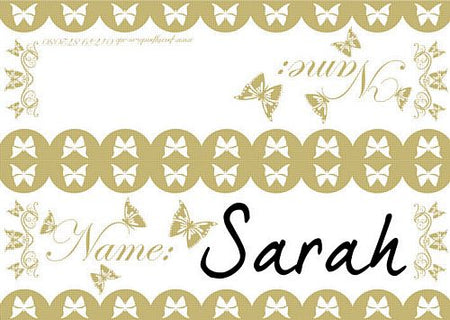 Butterfly Placecards Pack Of 8