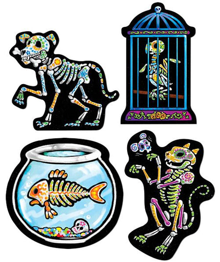 Click to view product details and reviews for Day Of The Dead Pet Cutouts Assorted Designs 406cm.