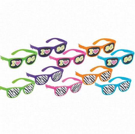 Click to view product details and reviews for Radical 80s Glasses Pack Of 10.