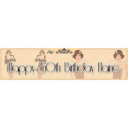 Click to view product details and reviews for 1920s Personalised Banner 12m.