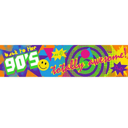 Click to view product details and reviews for 90s Themed Banner 120cm X 30cm.