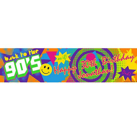 Click to view product details and reviews for 1990s Personalised Banner 12m.