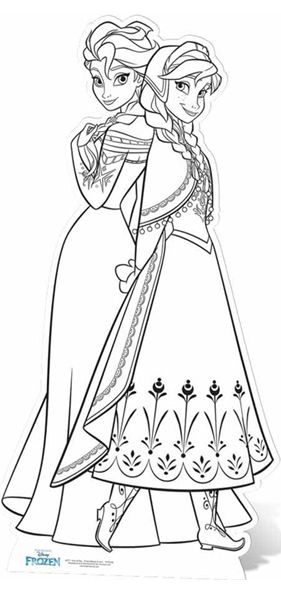 Click to view product details and reviews for Anna And Elsa Colour In Cardboard Cutout 151m.