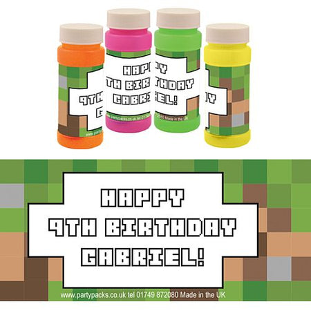 Personalised Bubbles Pixel Blocks Pack Of 6
