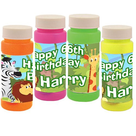 Personalised Bubbles Wildlife Pack Of 6
