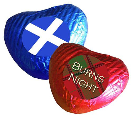Burns Night Heart Chocolates Pack 24
