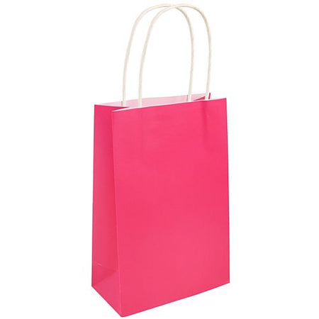 Click to view product details and reviews for Bright Pink Paper Party Bags 21cm Each.