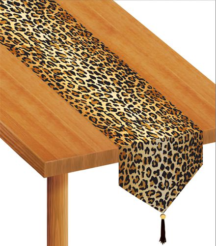 Click to view product details and reviews for Leopard Print Paper Table Runner 183m.