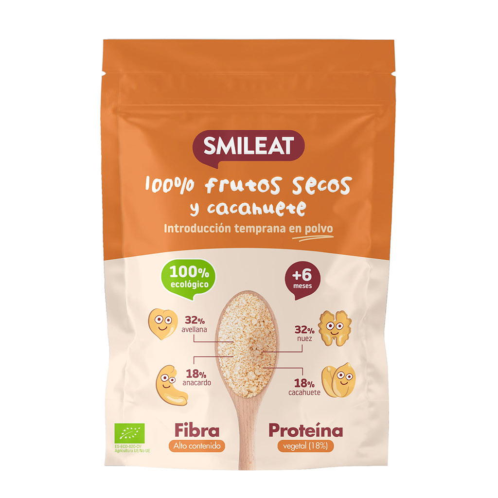 Papilla Infantil Sin Gluten de Cereales con Quinoa Smileat 200Gr -  Alimentación Infantil Ecológica